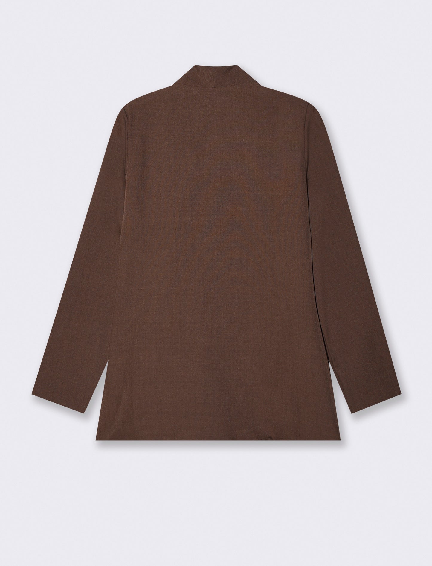 Giacca sfoderata senza bottoni - Moro