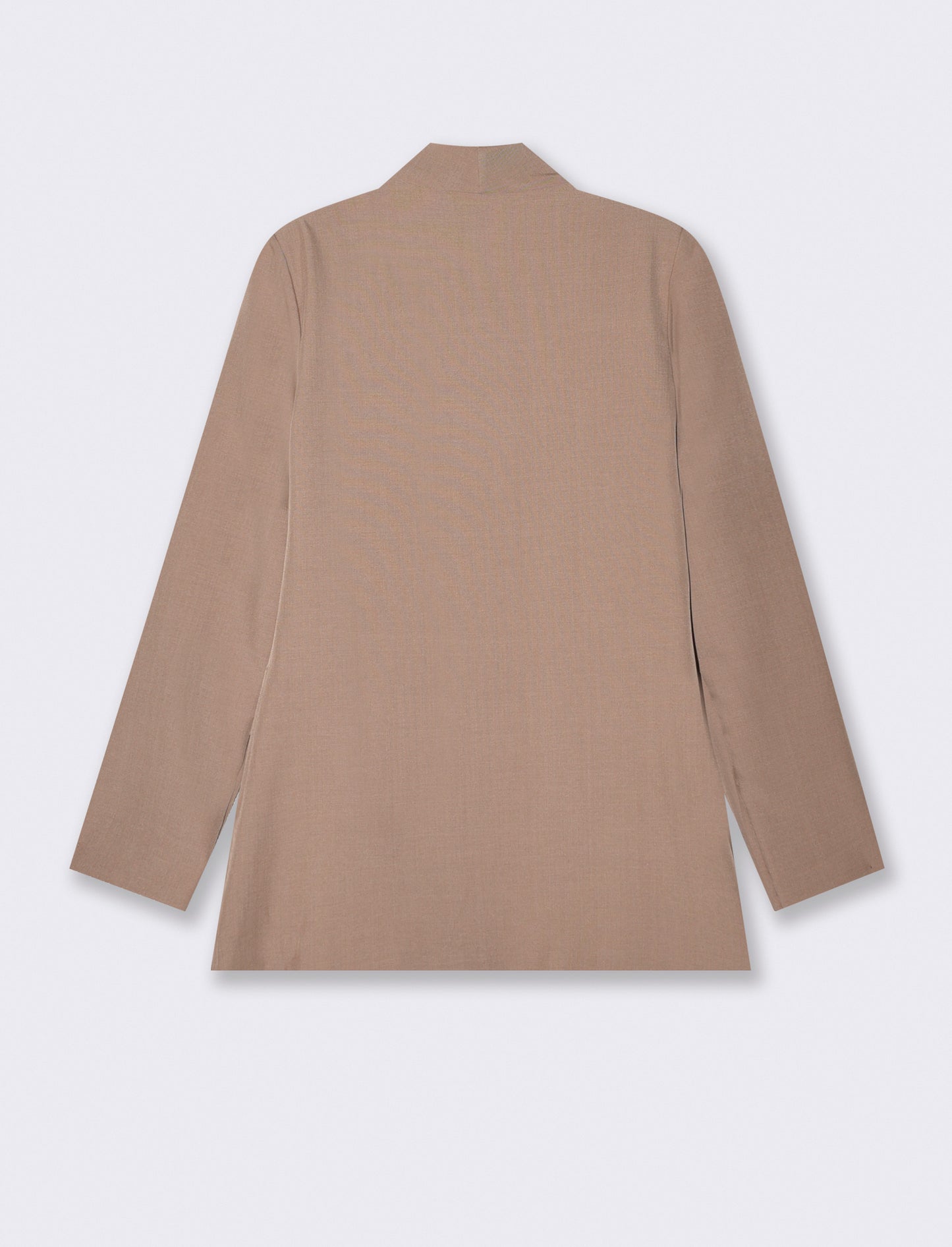 Giacca sfoderata senza bottoni - Grigio fango