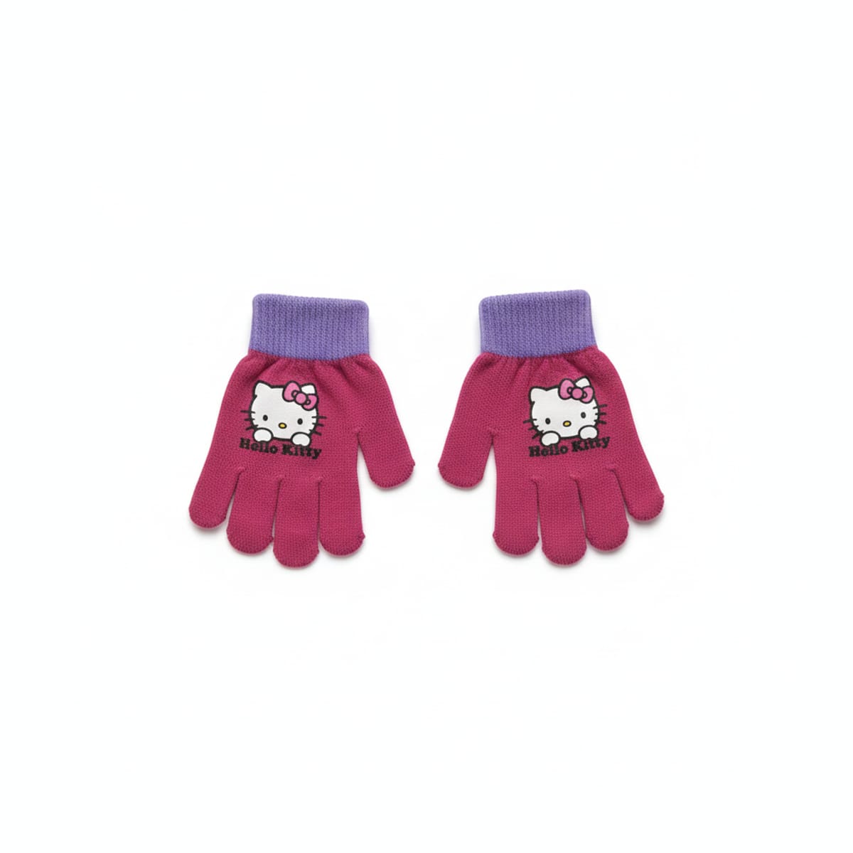 Kids Gloves Stitch and Hello Kitty - Fuxia