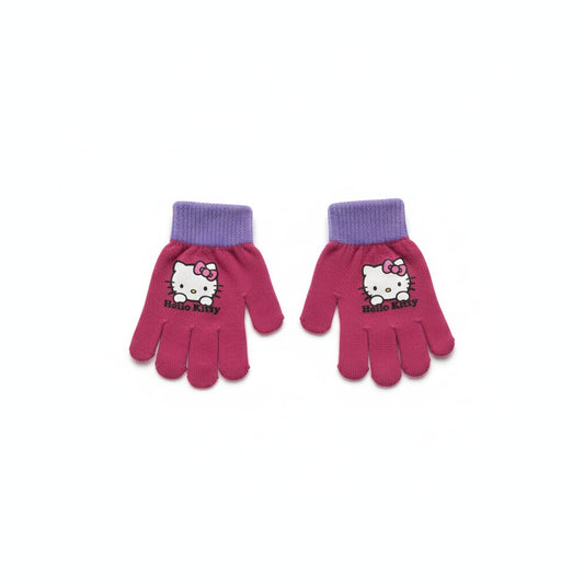 Kids Gloves Stitch and Hello Kitty - Fuxia