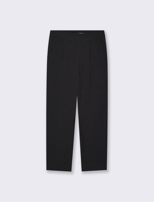 Pantalone Comodo con Elastico Retro - Nero