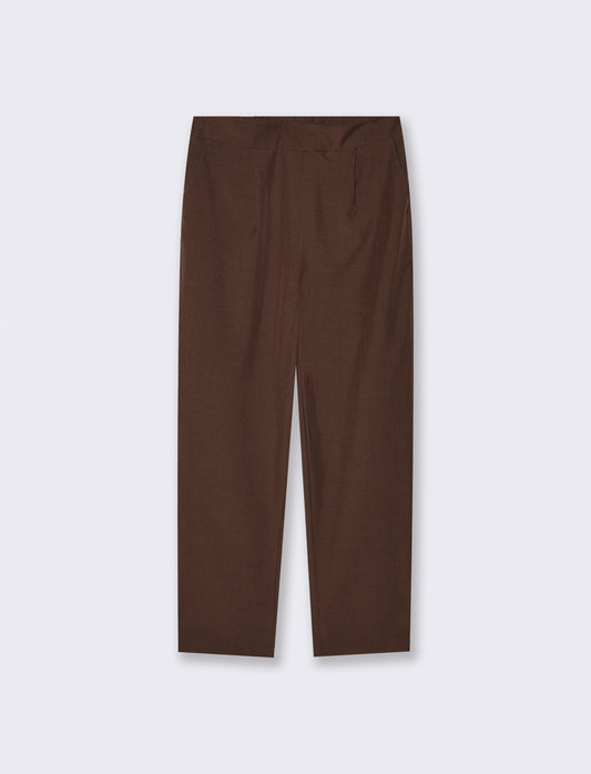Pantalone Comodo con Elastico Retro - Moro