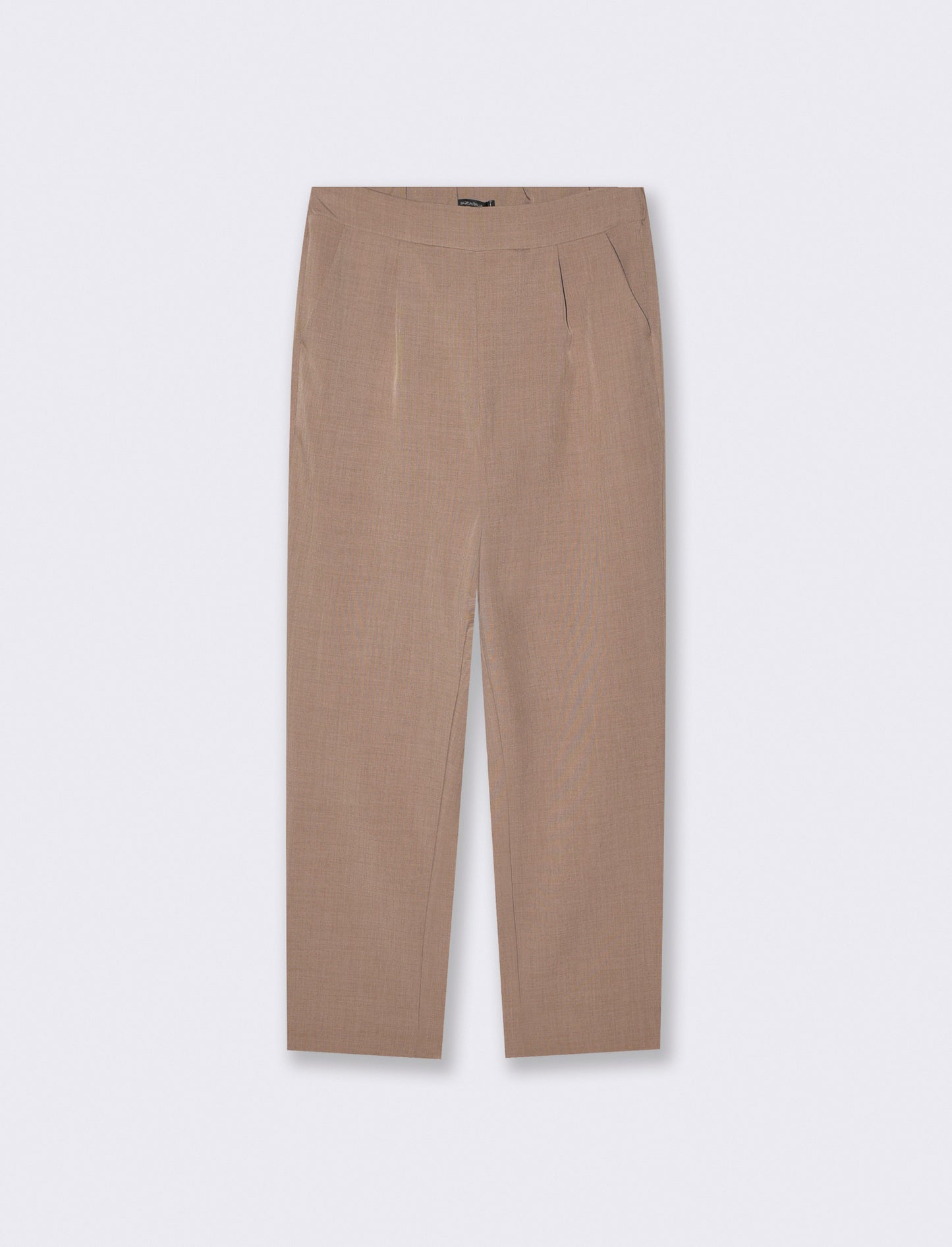 Pantalone comodo con elastico sul retro - Grigio fango