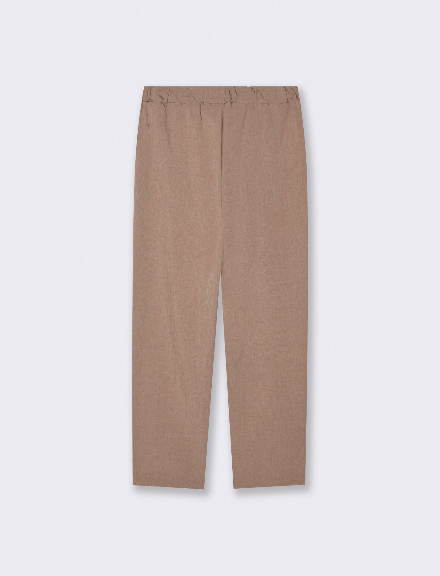 Pantalone comodo con elastico sul retro - Grigio fango