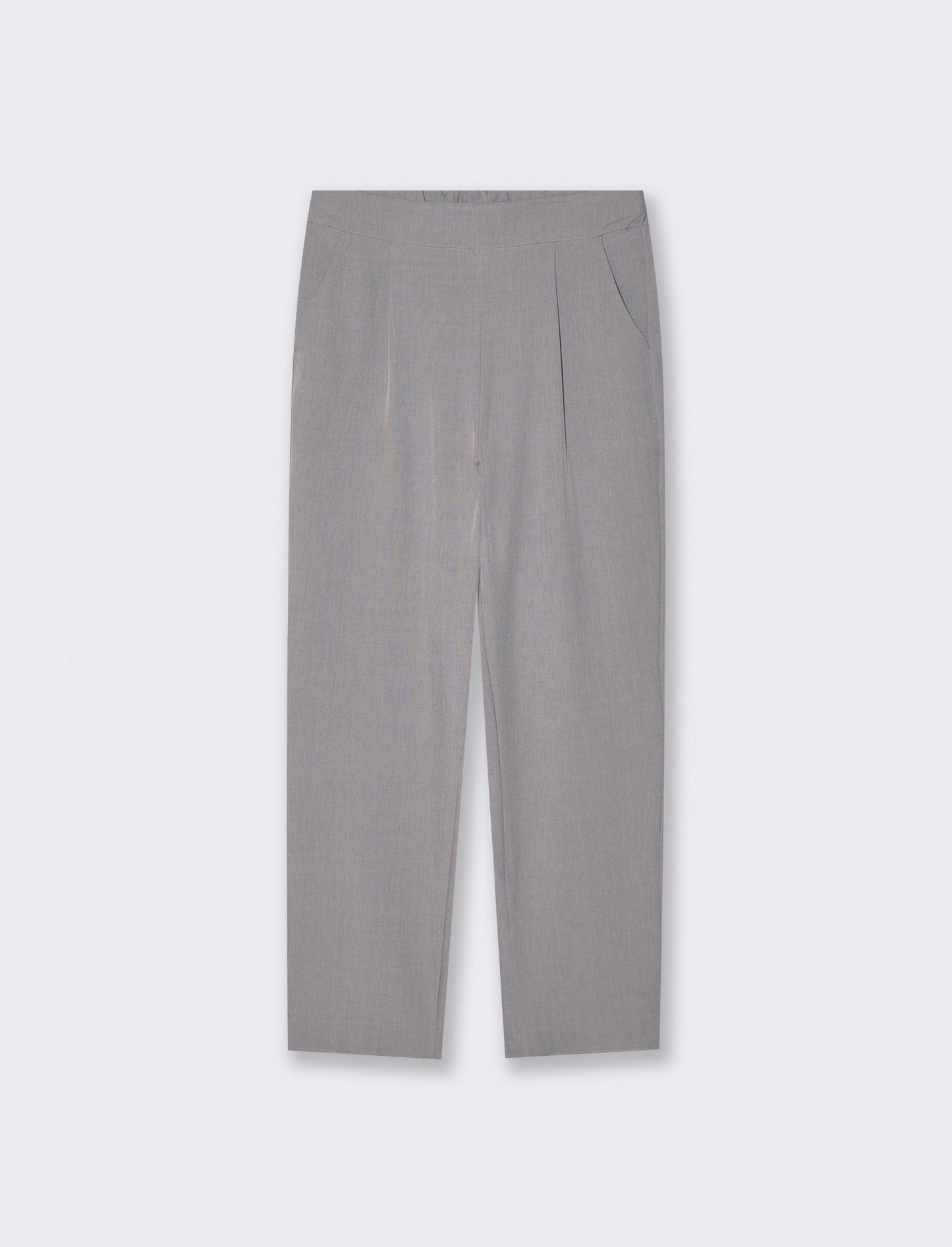 Pantalone comodo con elastico sul retro - Grigio chiaro