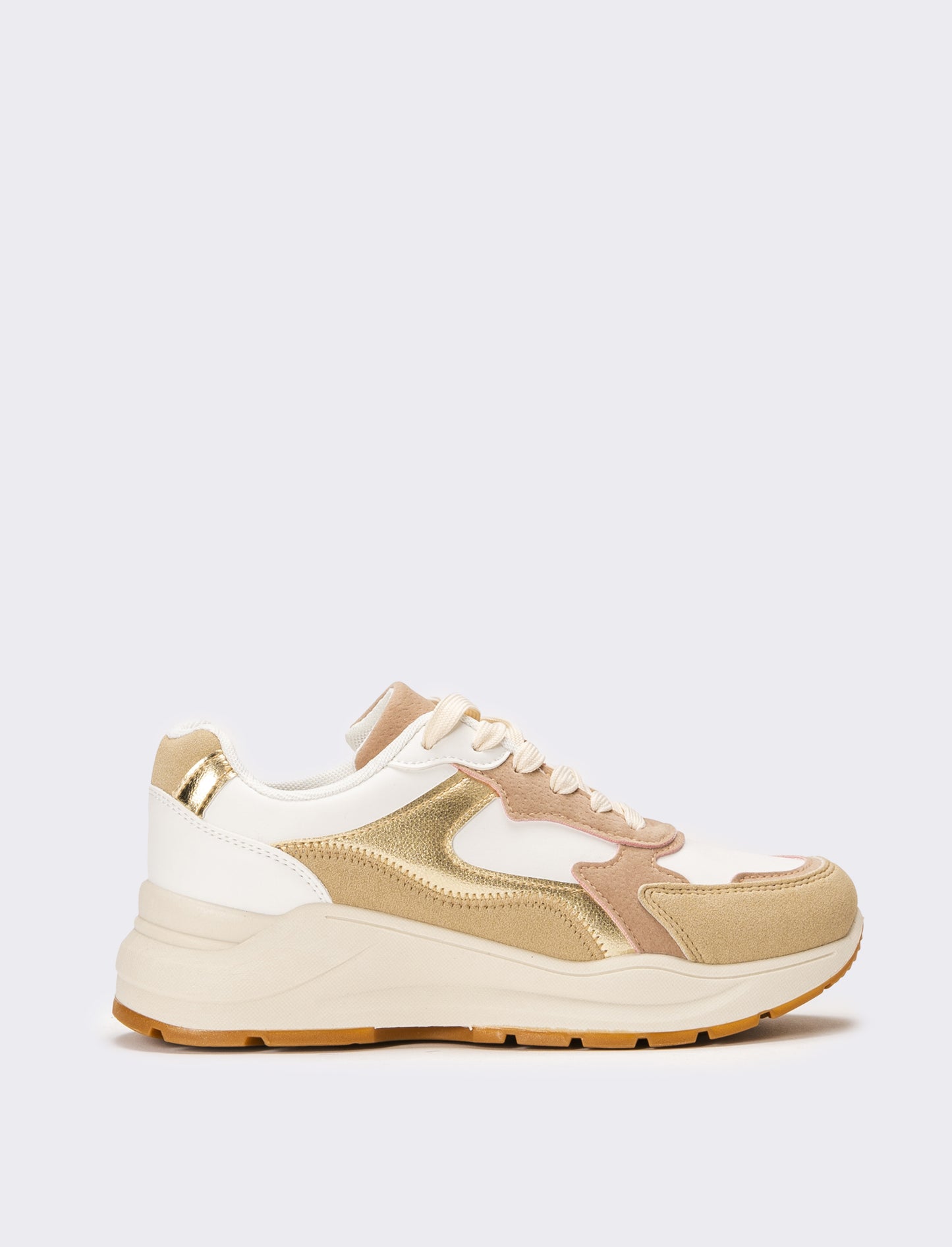 Sneakers con riporti da donna - Bianco