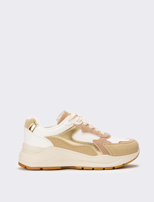 Sneakers con riporti da donna - Bianco