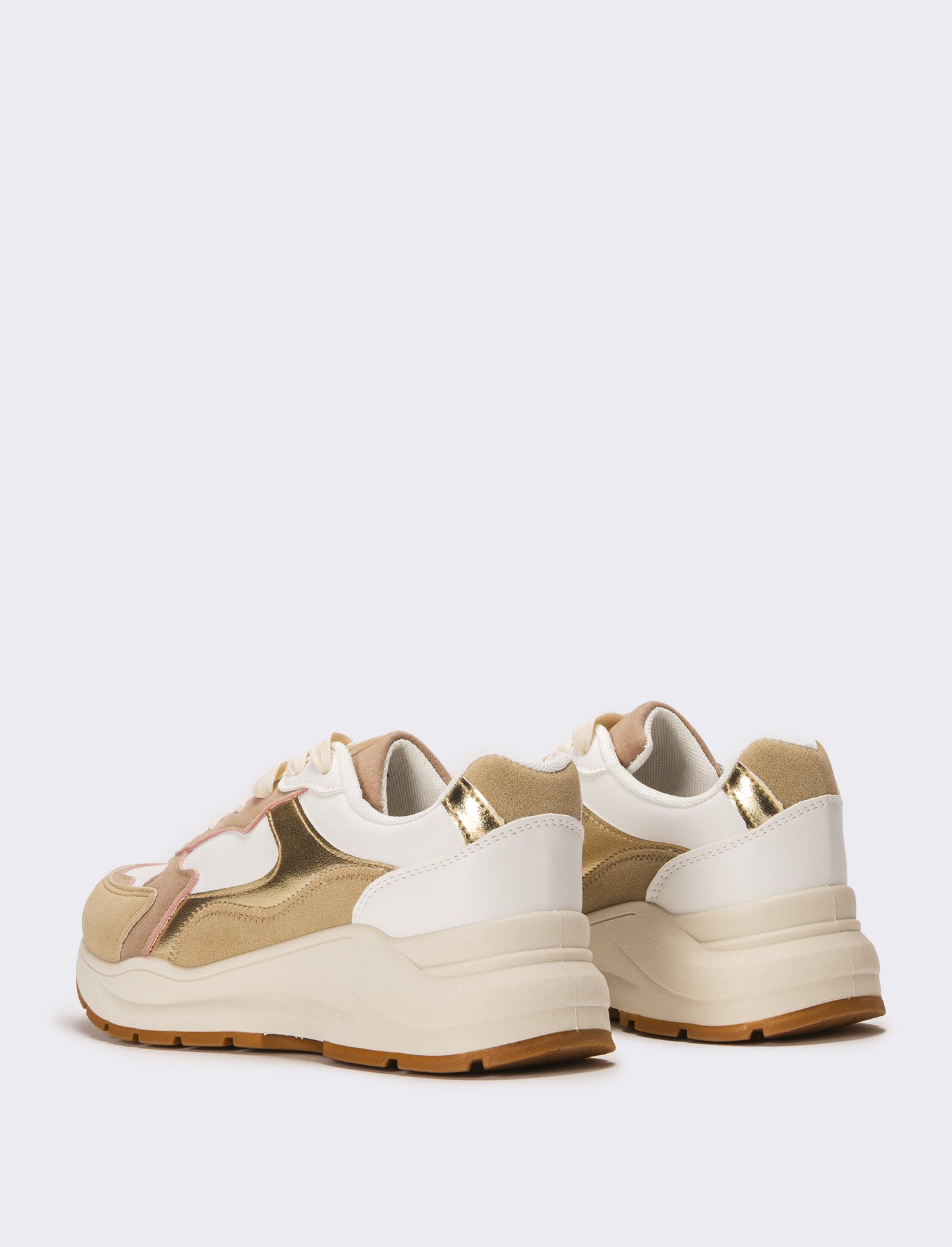 Sneakers con riporti da donna - Bianco