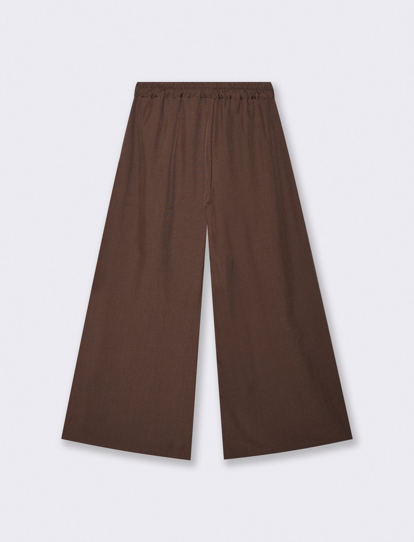 Pantalone over con pieghe in vita ed elastico - Moro