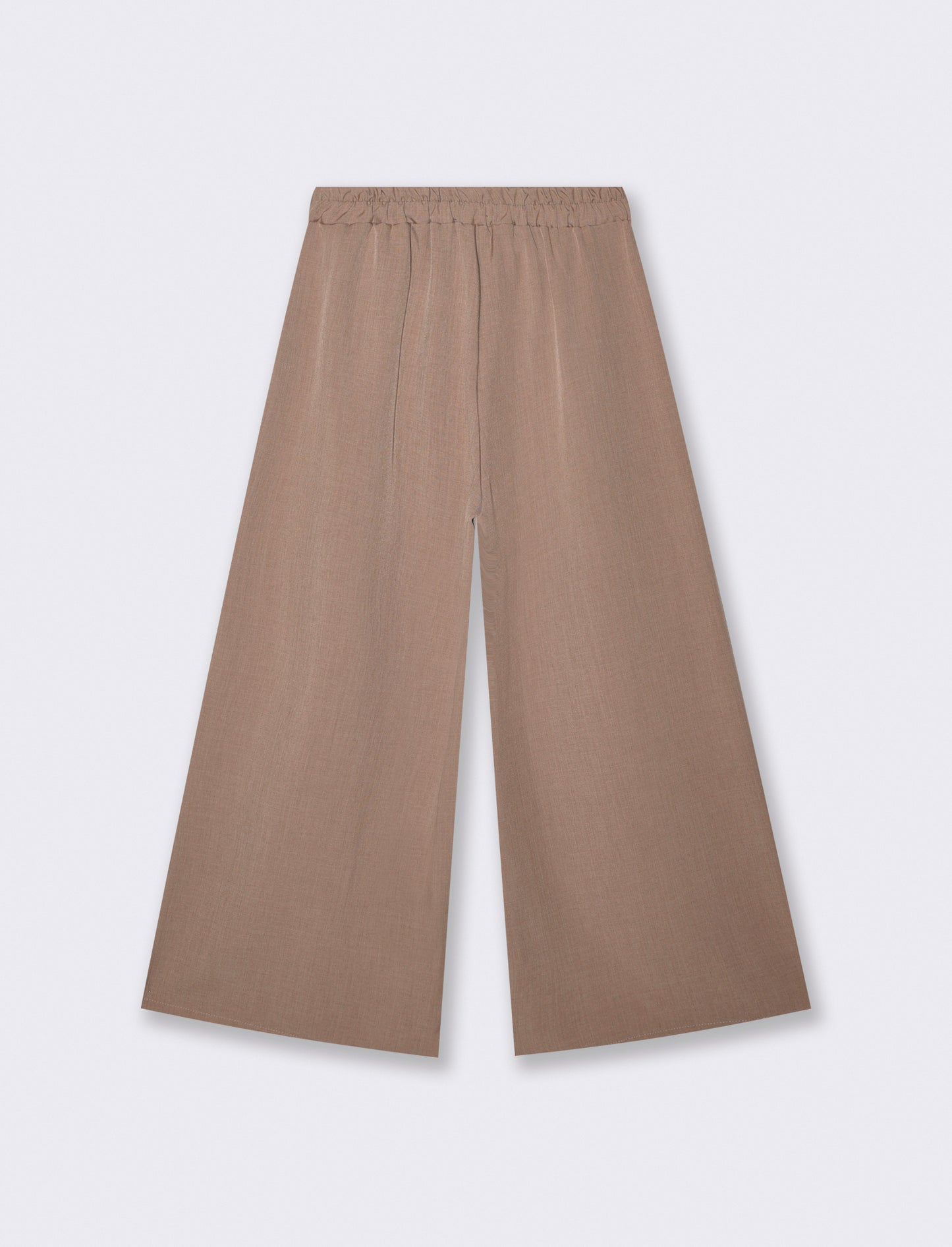 Pantalone over con pieghe in vita ed elastico - Grigio fango