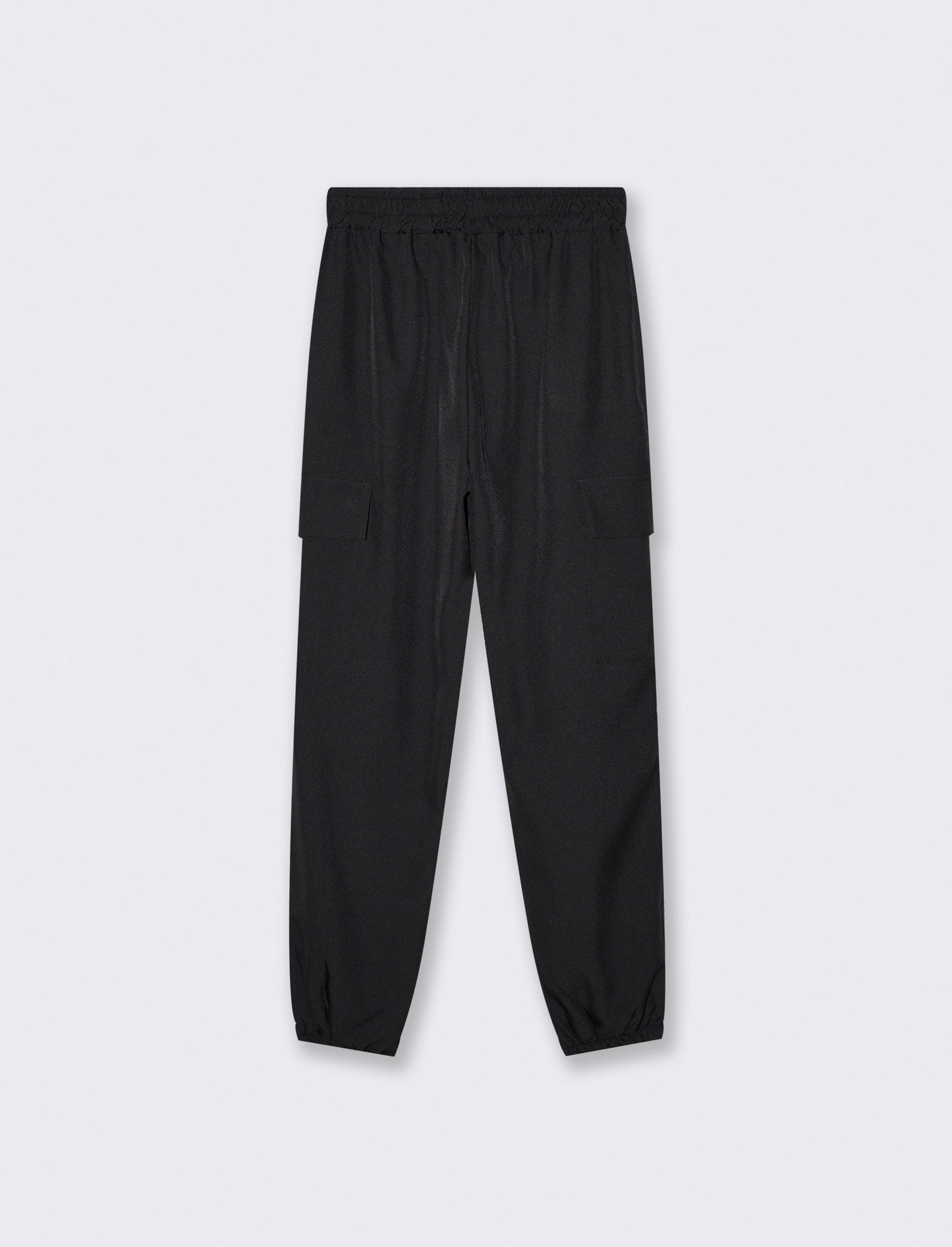 Pantalone con tasconi laterali e coulisse - Nero
