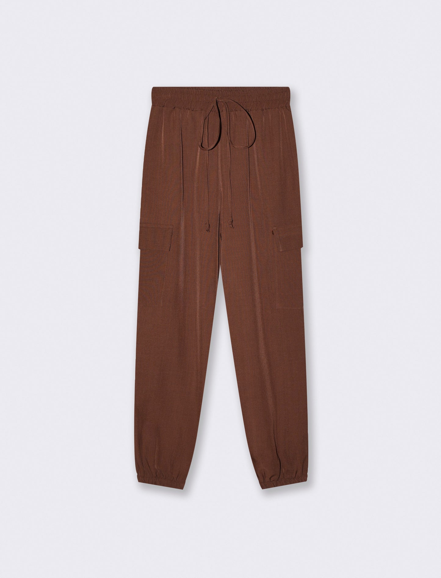 Pantalone con tasconi e coulisse - Moro