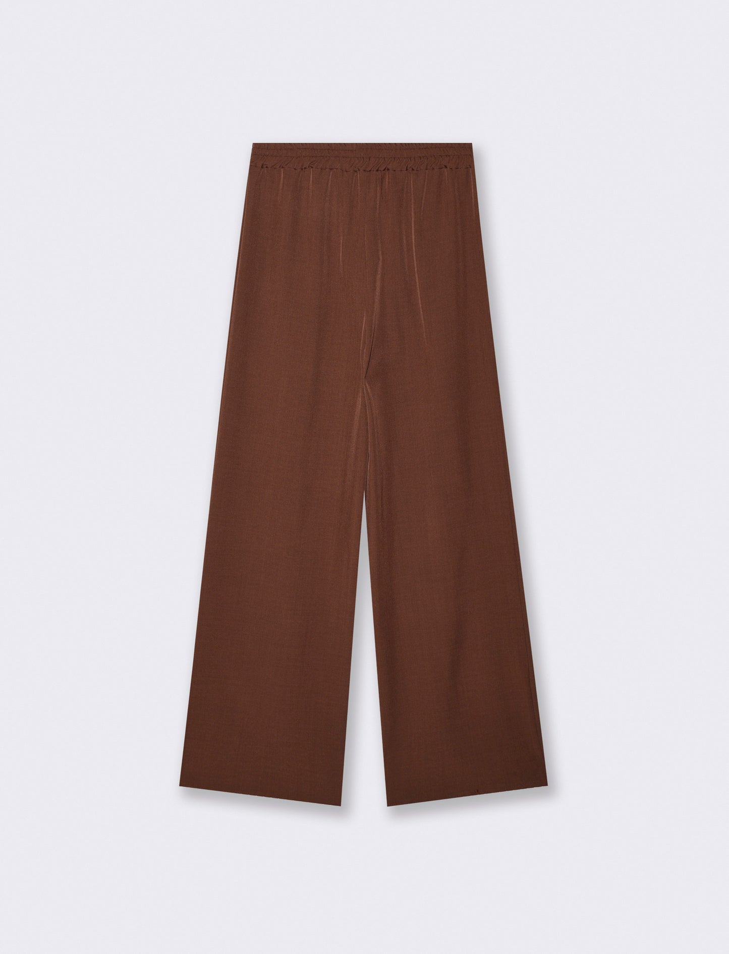 Pantalone dritto con elastico e coulisse - Moro