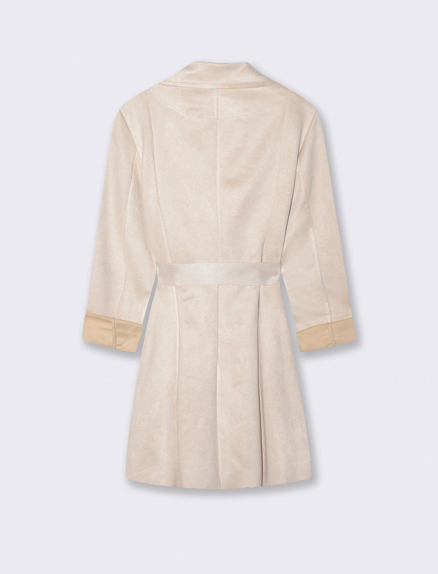 Trench in tessuto suede - Vaniglia