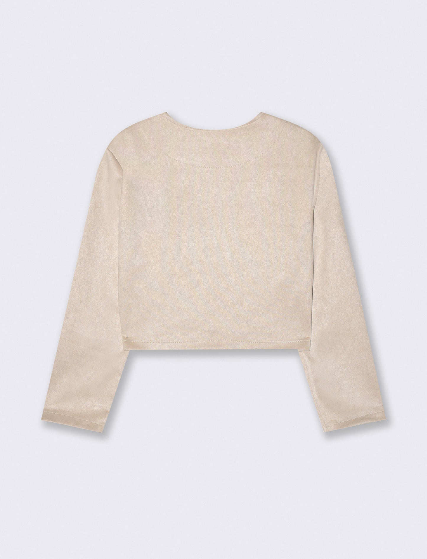 Giacca corta in tessuto suede - Vaniglia