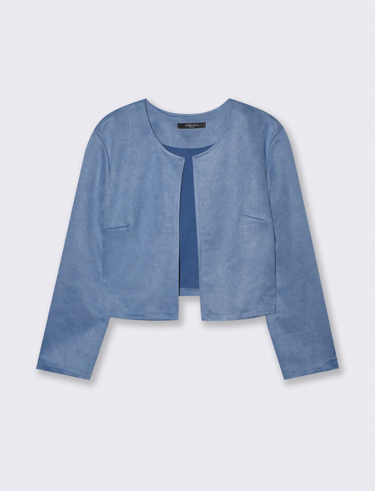 Giacca corta in suede - Denim