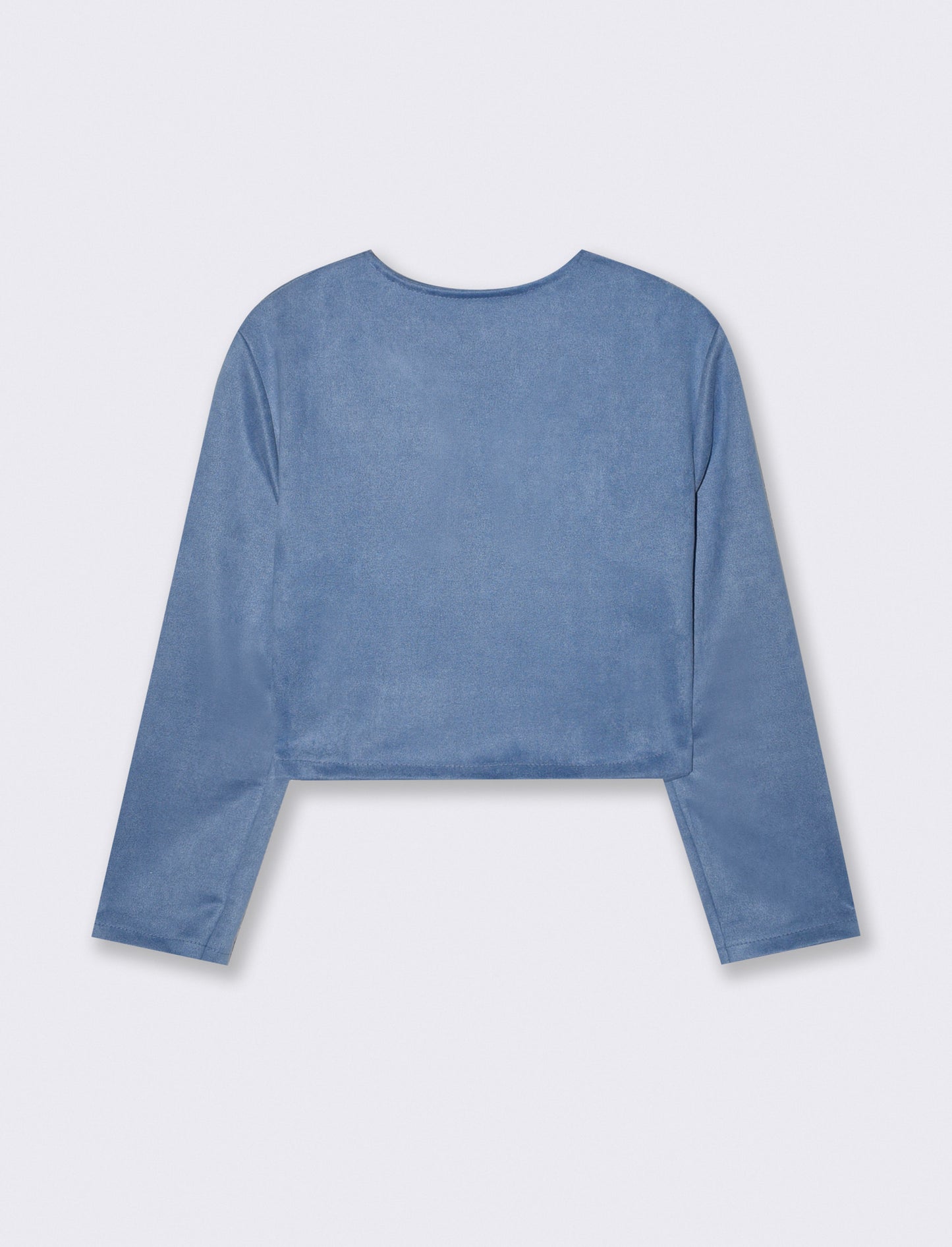 Giacca corta in tessuto suede - Denim