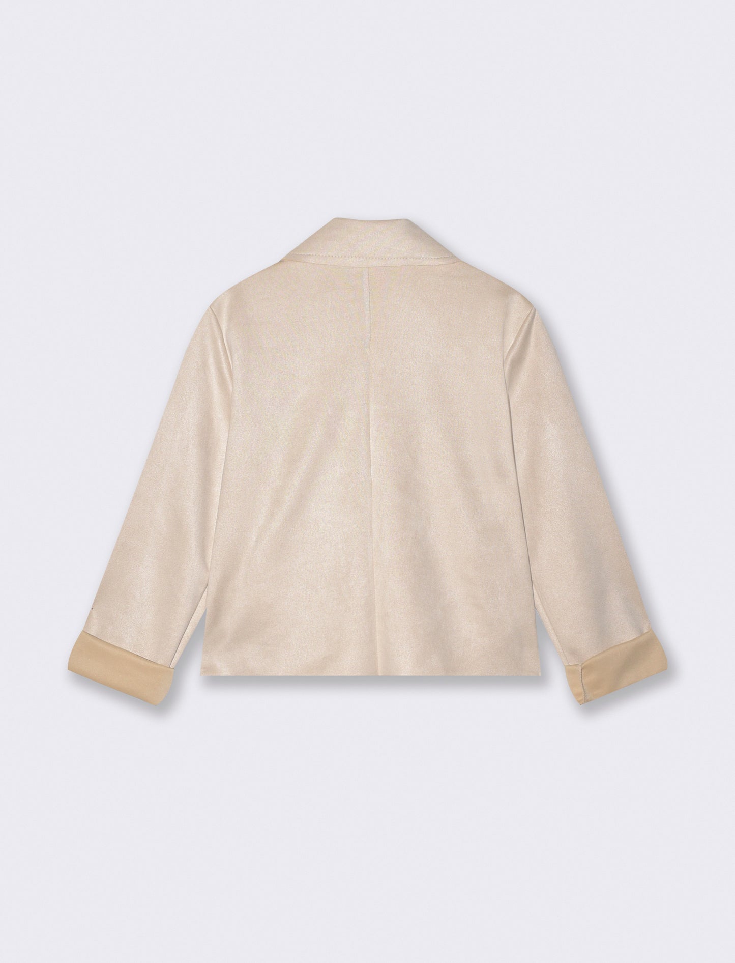 Chiodo in tessuto suede - Vaniglia