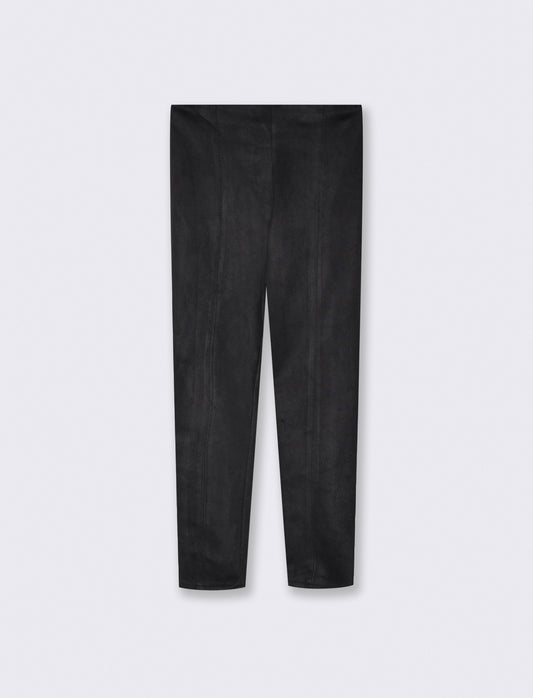 Pantalone elastico in suede - Nero