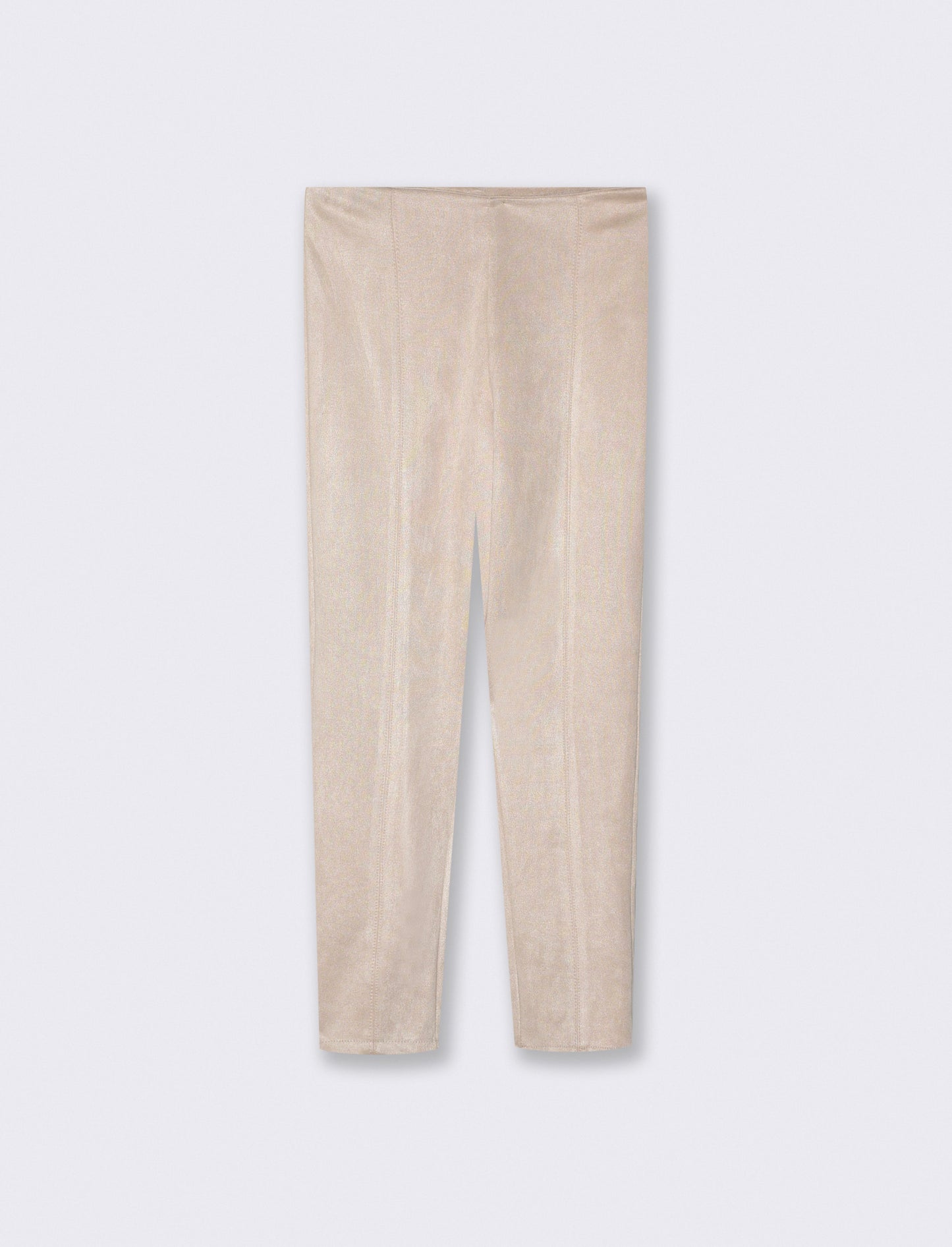 Pantalone elastico in suede - Vaniglia