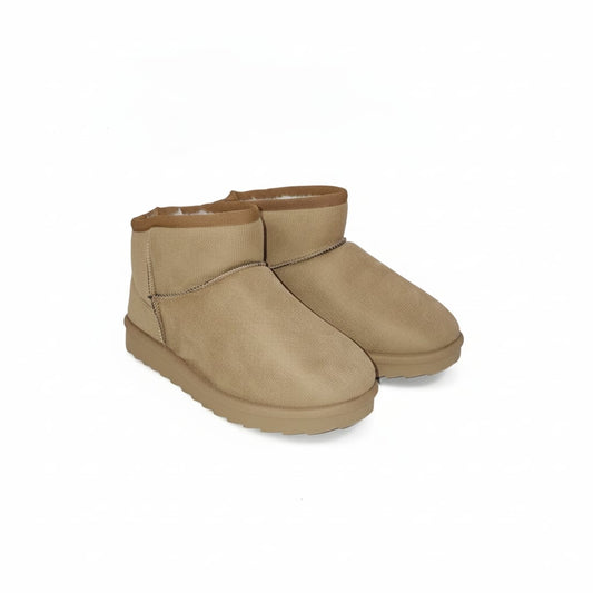 Camel Suede Snow Boots for Girls - BROWN