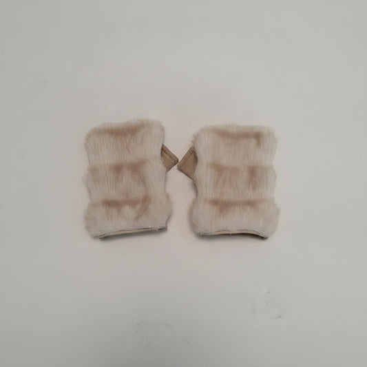 Guanti senza dita in finta pelliccia - Beige