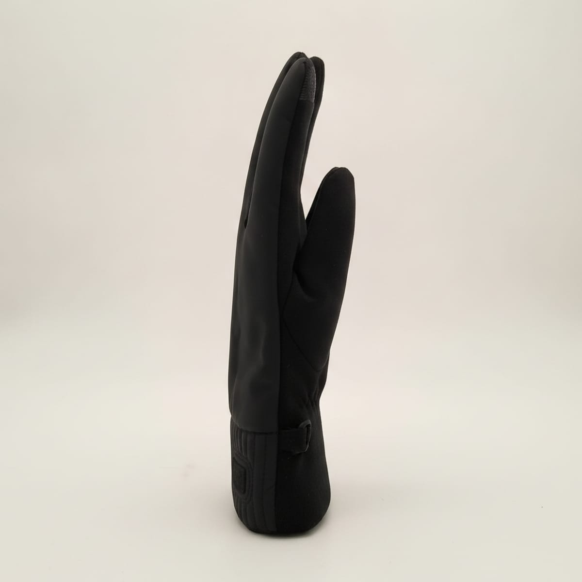 Guanti uomo in due tessuti touch - Nero