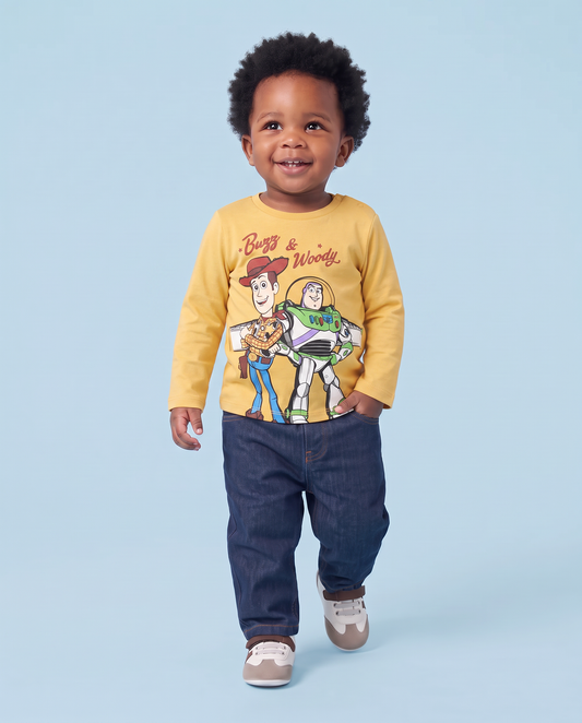 Long Sleeve Round Neck T-shirt Toy Story - Yellow