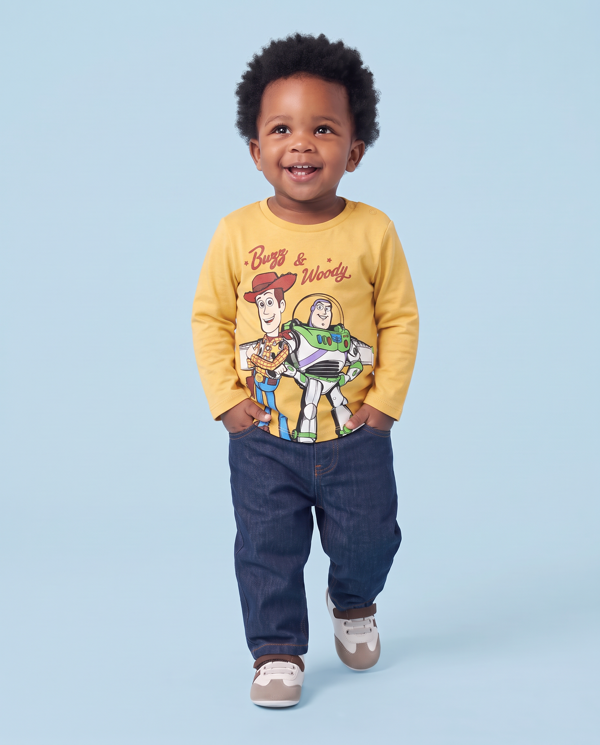 Long Sleeve Round Neck T-shirt Toy Story - Yellow