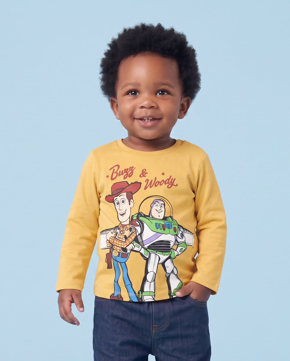 Long Sleeve Round Neck T-shirt Toy Story - Yellow