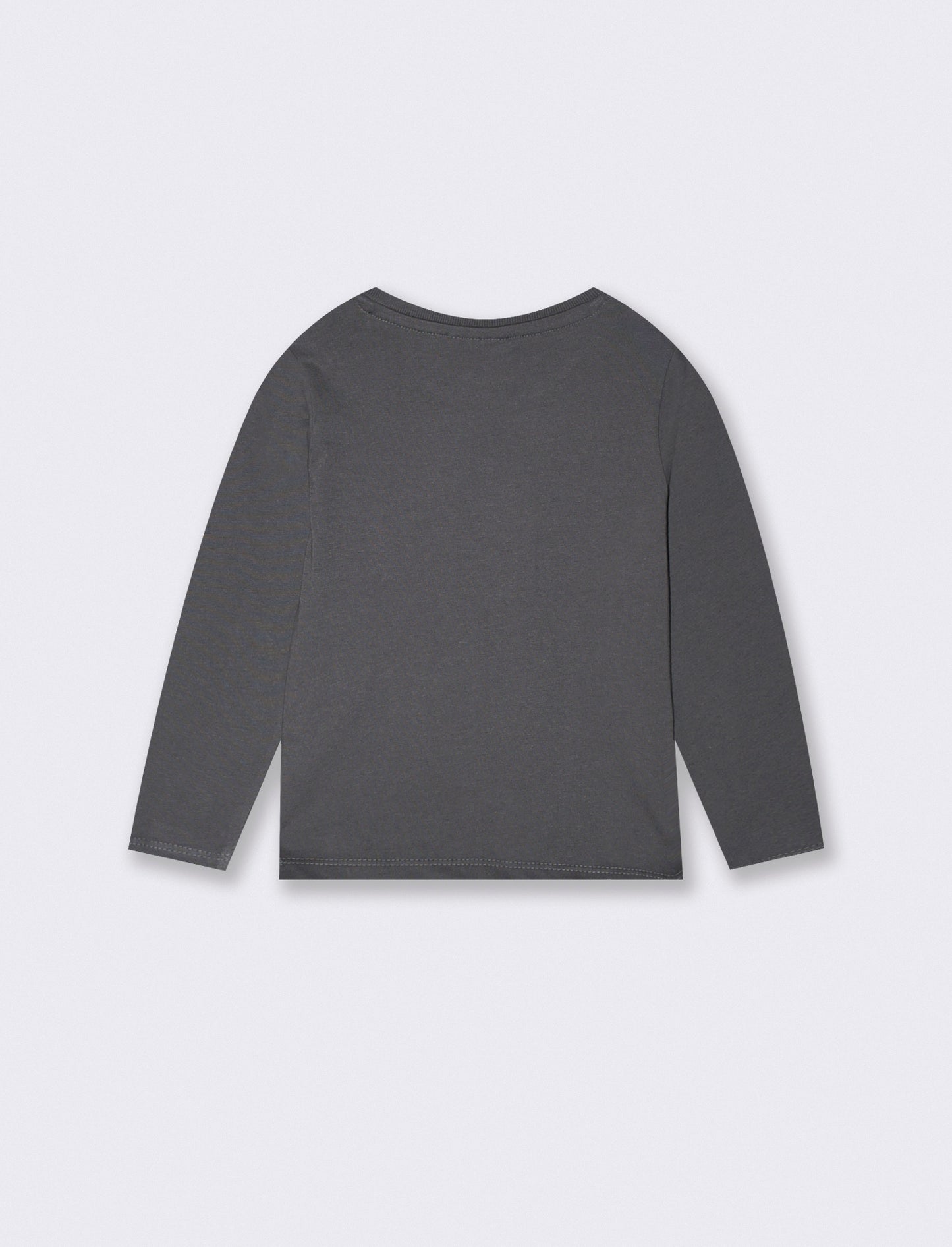 Long Sleeve Round Neck Lion King T-Shirt - Grey