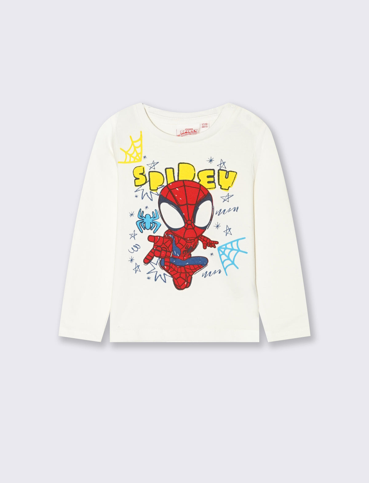 T shirt Spidey manica lunga casual - Bianco latte