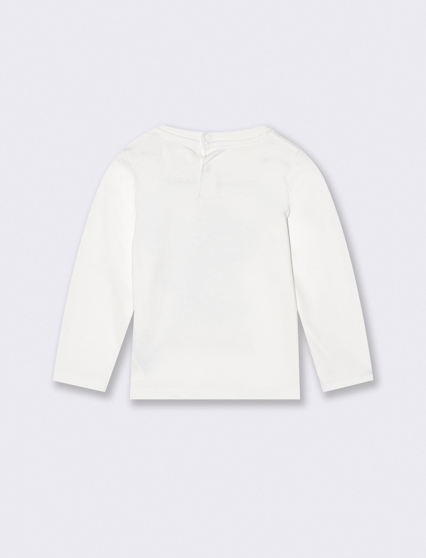 T-shirt natalizia manica lunga girocollo - Bianco latte