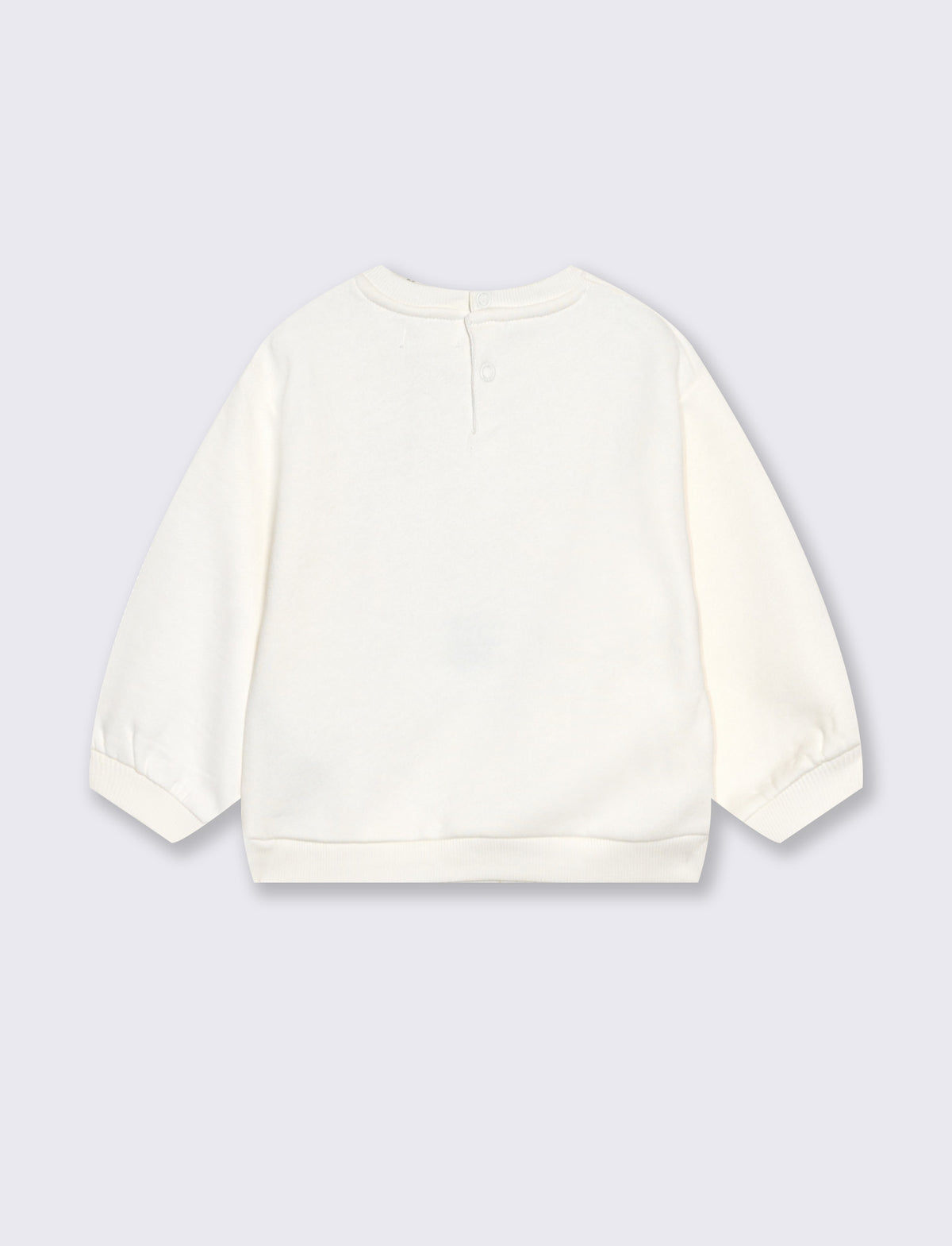 Velvet bow neck sweatshirt - White