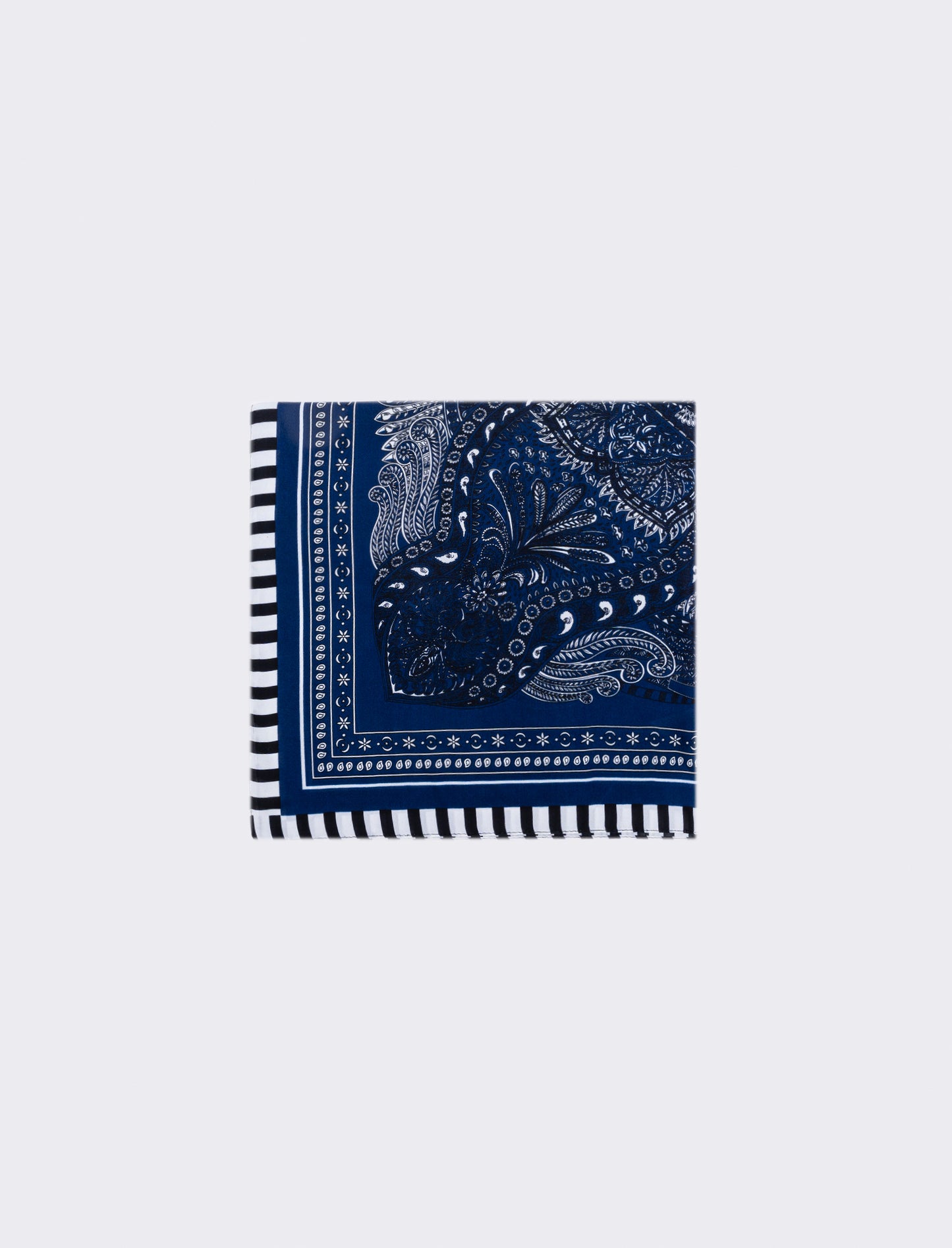 Foulard stampa paisley 70x70 cm - Blu