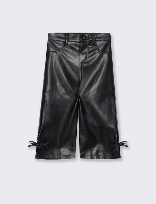 Pantaloni in finta pelle per serate eleganti - Nero