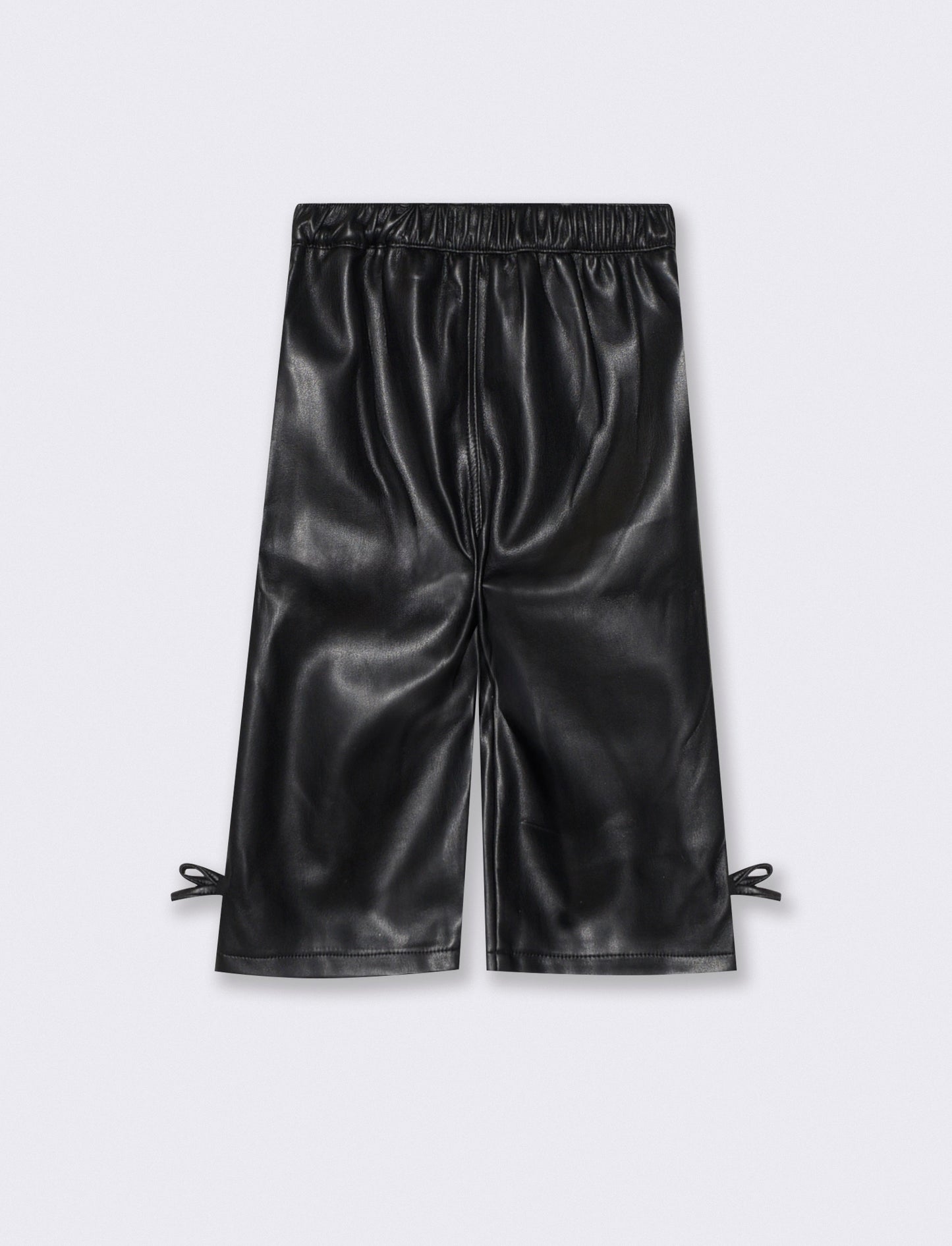 Faux leather pants for elegant evenings - Black