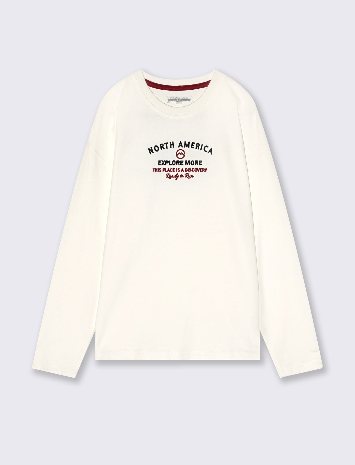 Cotton T-shirt with print and embroidery - White
