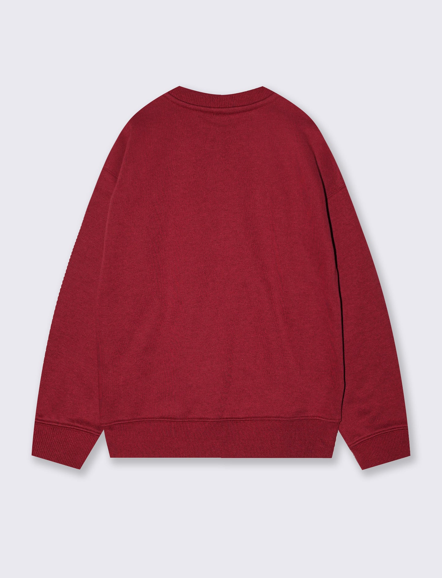 Printed sweatshirt with round neck - Red