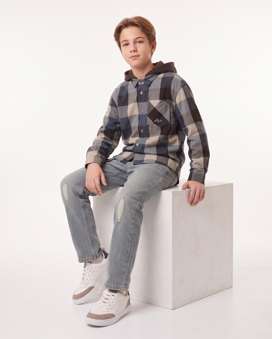 Regular Jeans with Colorful Details - Blue