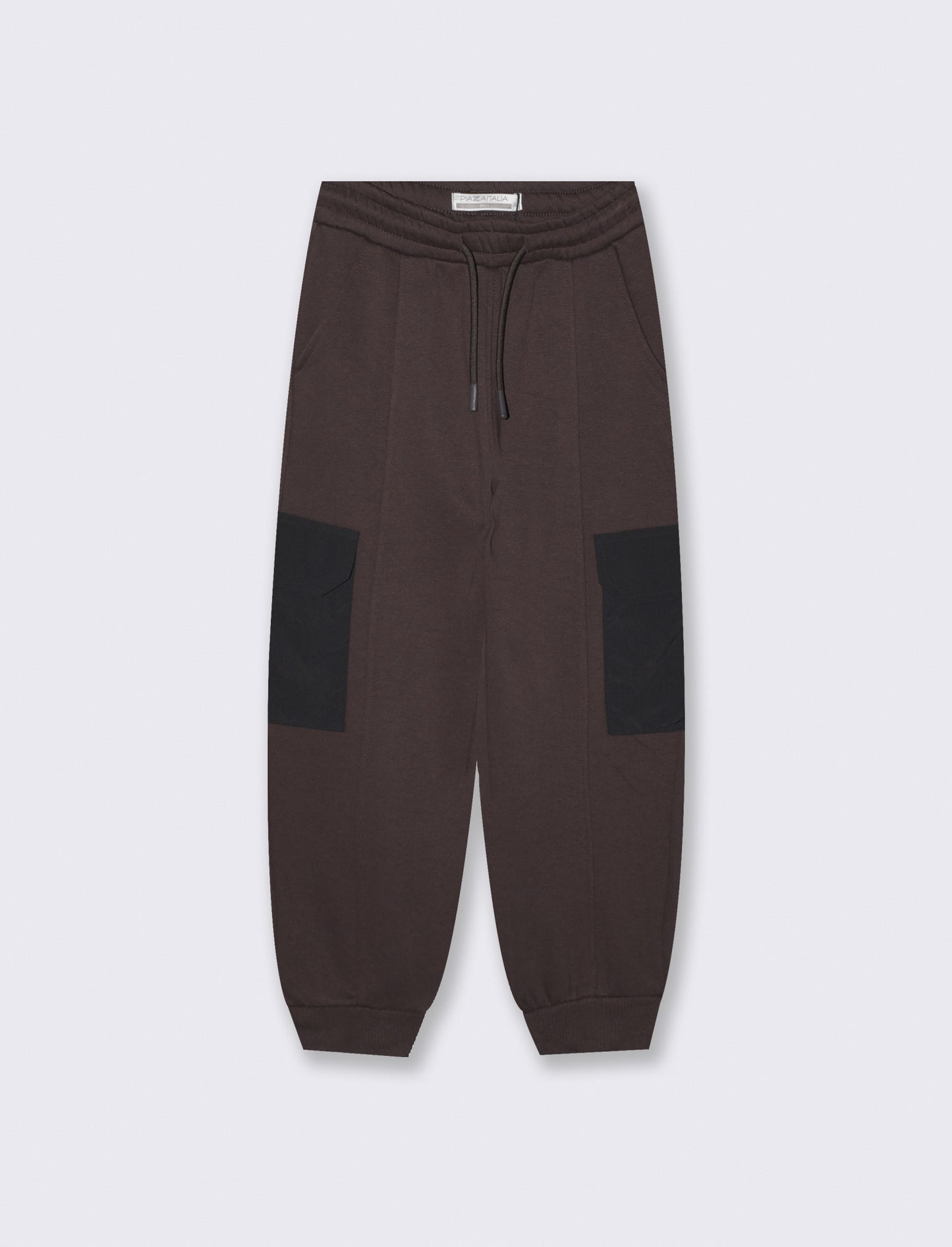 Pantaloni sportivi cargo in felpa morbida - Marrone scuro