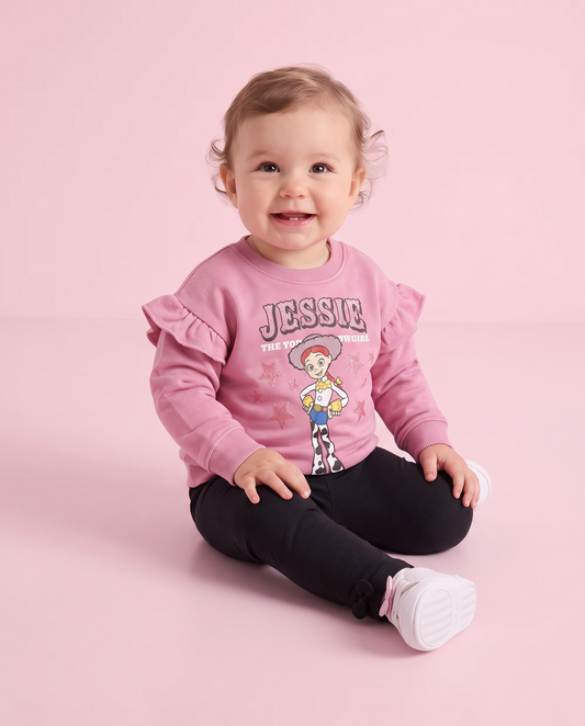 Toy Story Sweatshirt with Ruffles and Print - Pink