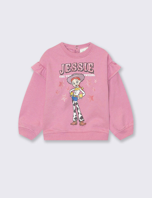 Felpa Toy Story con rouches e stampa - Rosa candy
