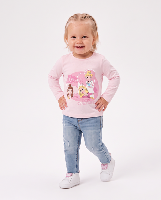 Long Sleeve T-Shirt with Disney Princesses - Pink
