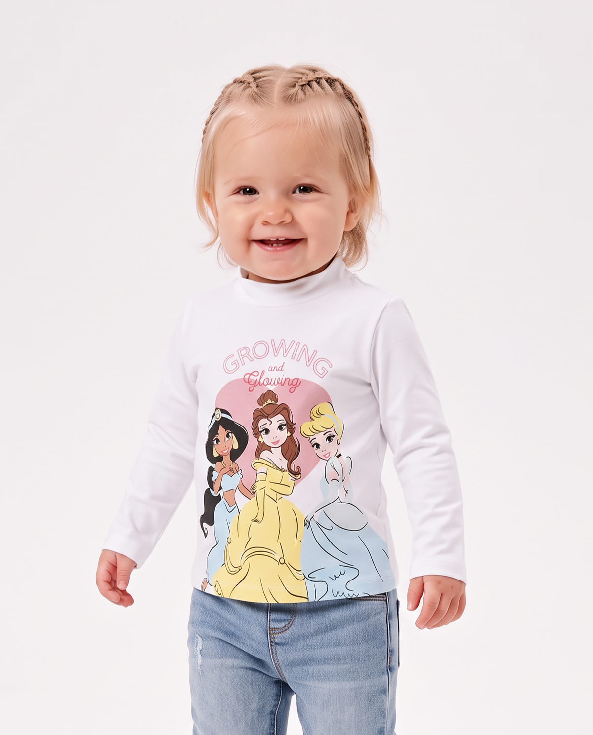 Long Sleeve T-Shirt with Disney Princesses - White