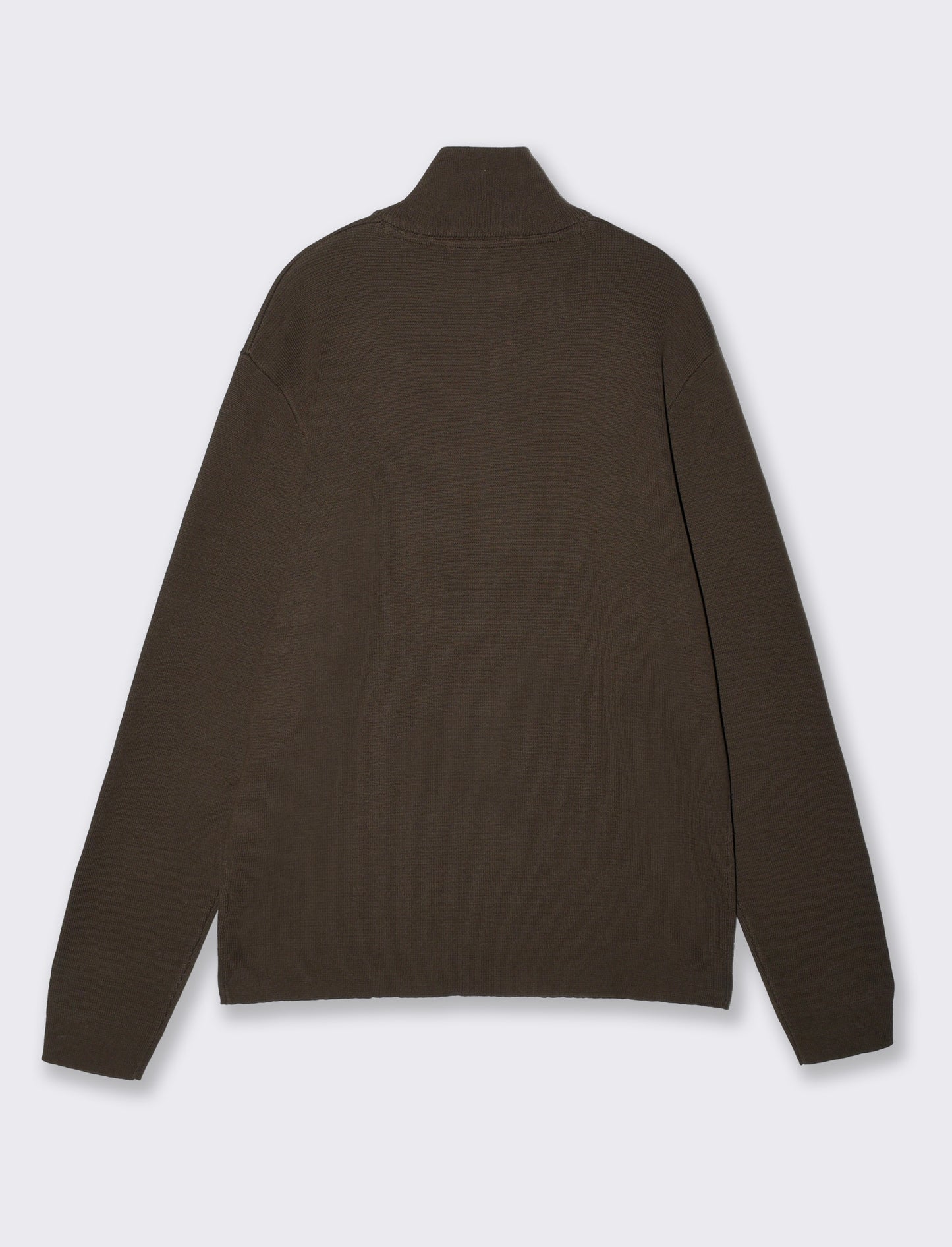 Maglia lupetto con cerniera regular fit - Moro