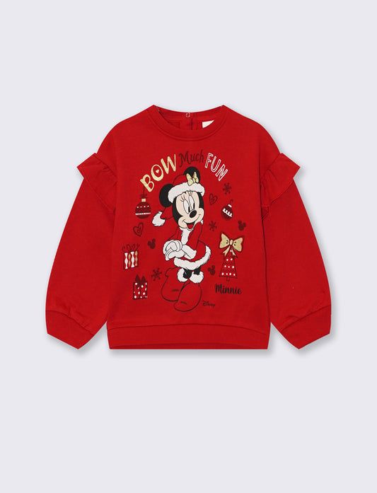 Felpa natalizia Disney con Minnie - Rosso