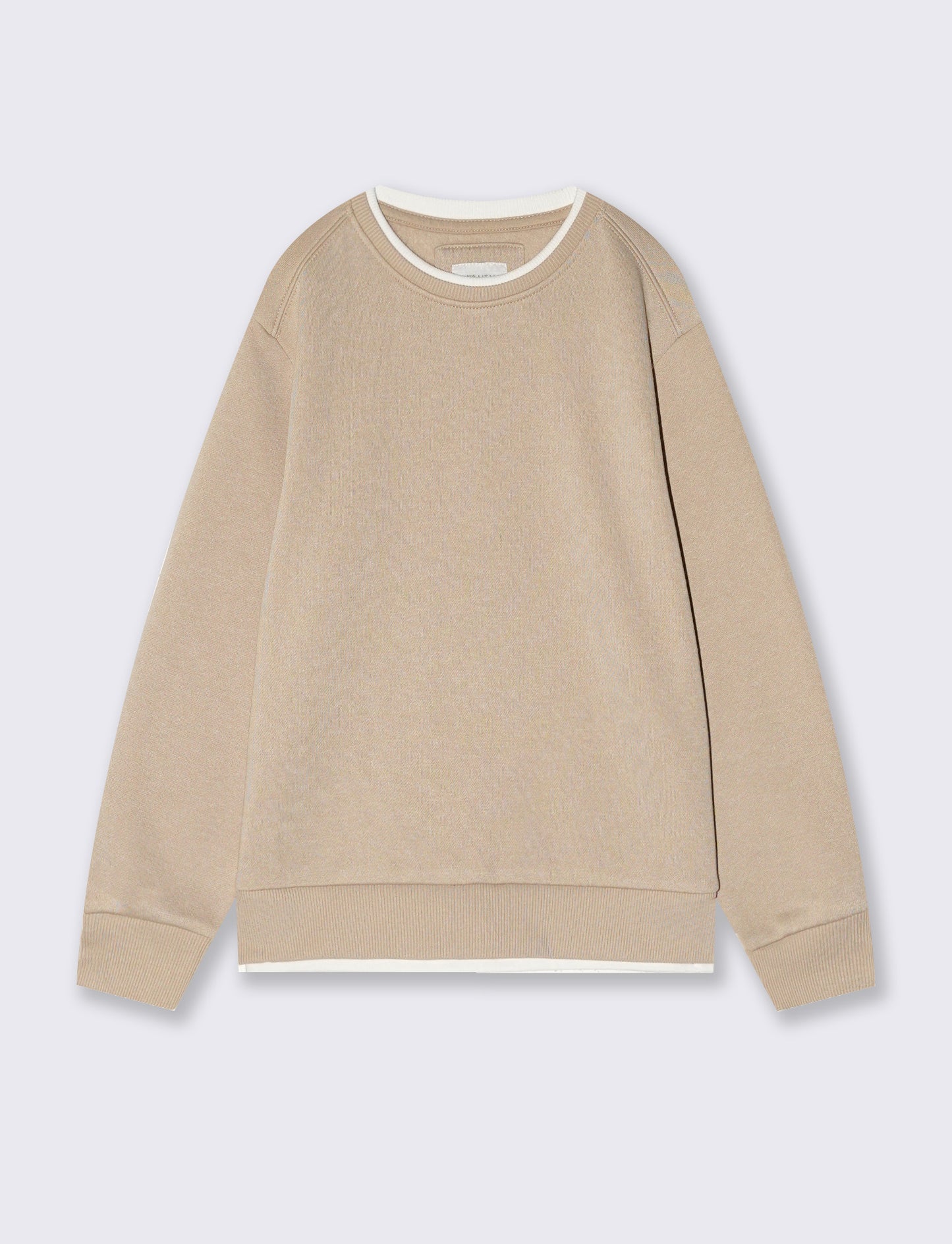 FELPA GIROCOLLO - Beige scuro