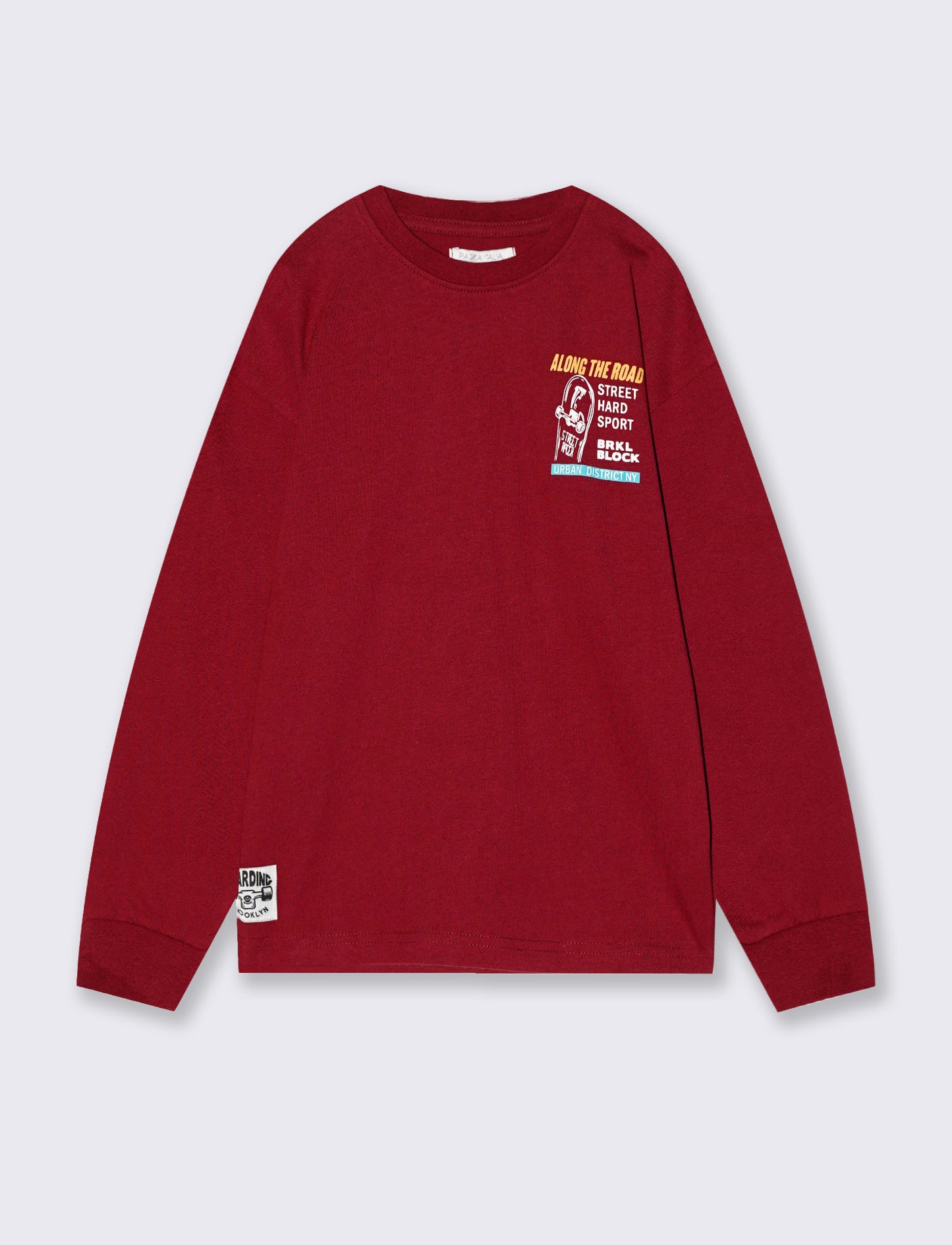 Long sleeve t-shirt in warm cotton - Red