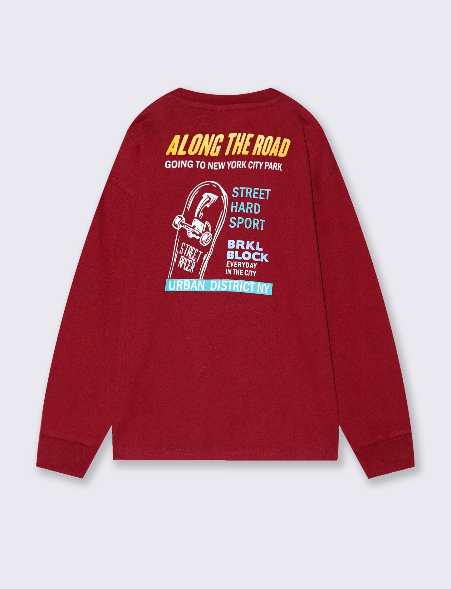 Long sleeve t-shirt in warm cotton - Red